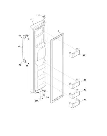 Freezer door