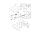 Frigidaire FGIF3061NFC top/drawer diagram