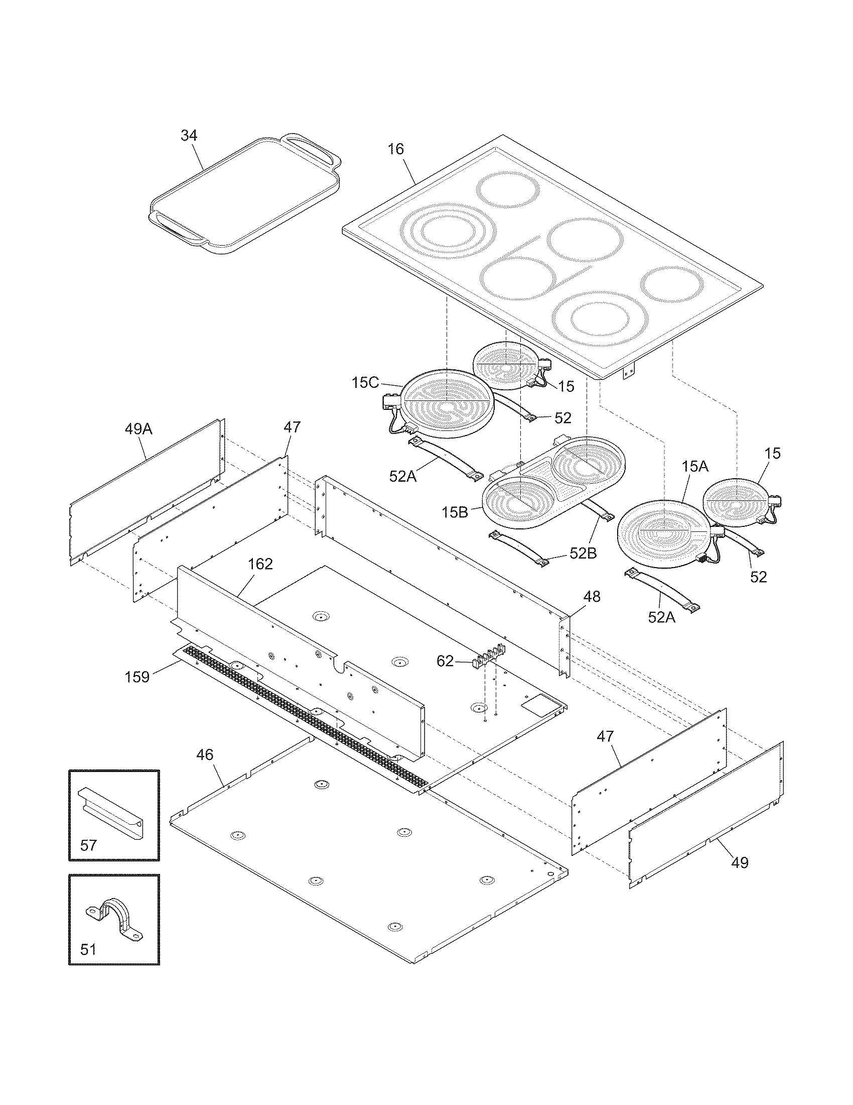 Main top/surface units