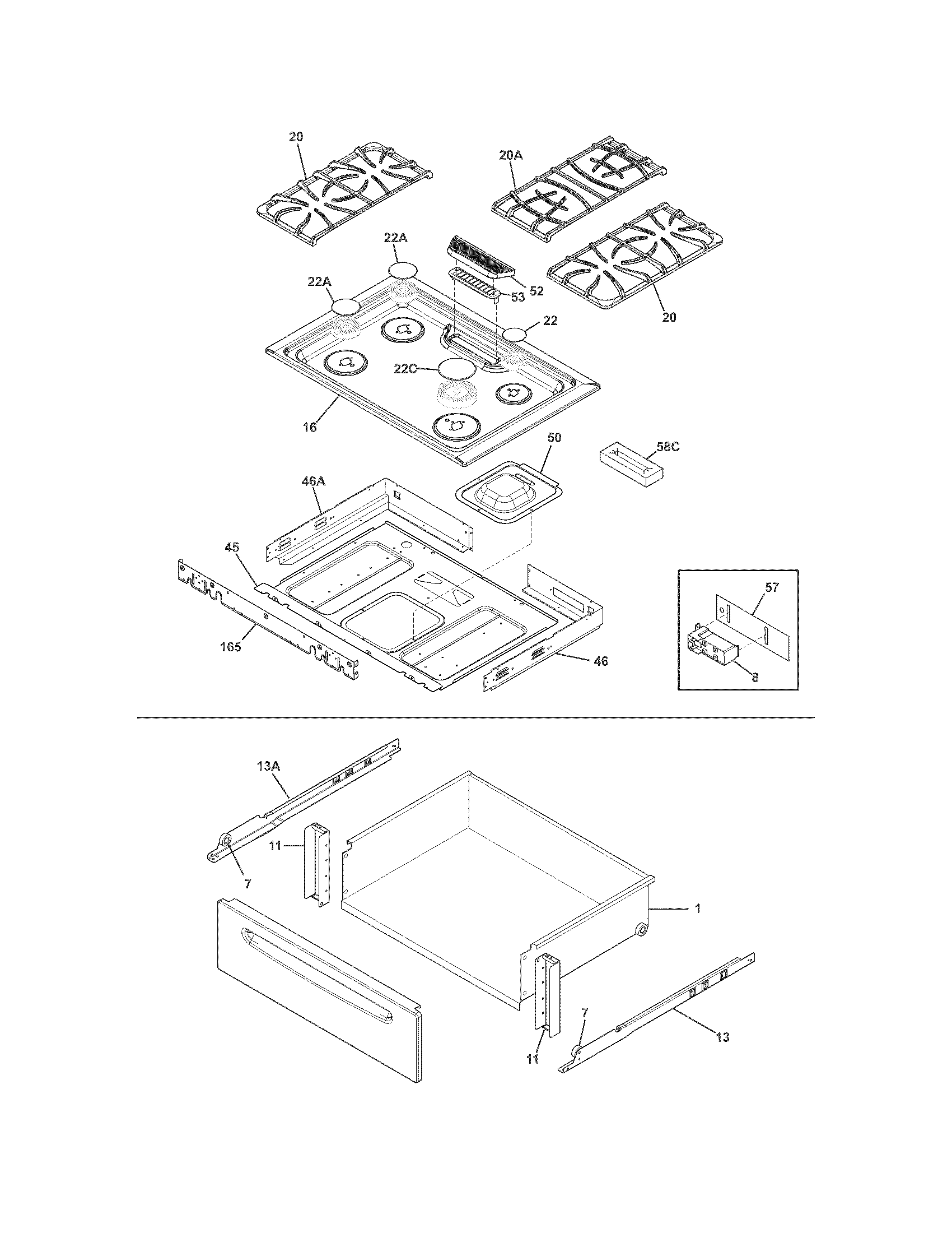 Top/drawer
