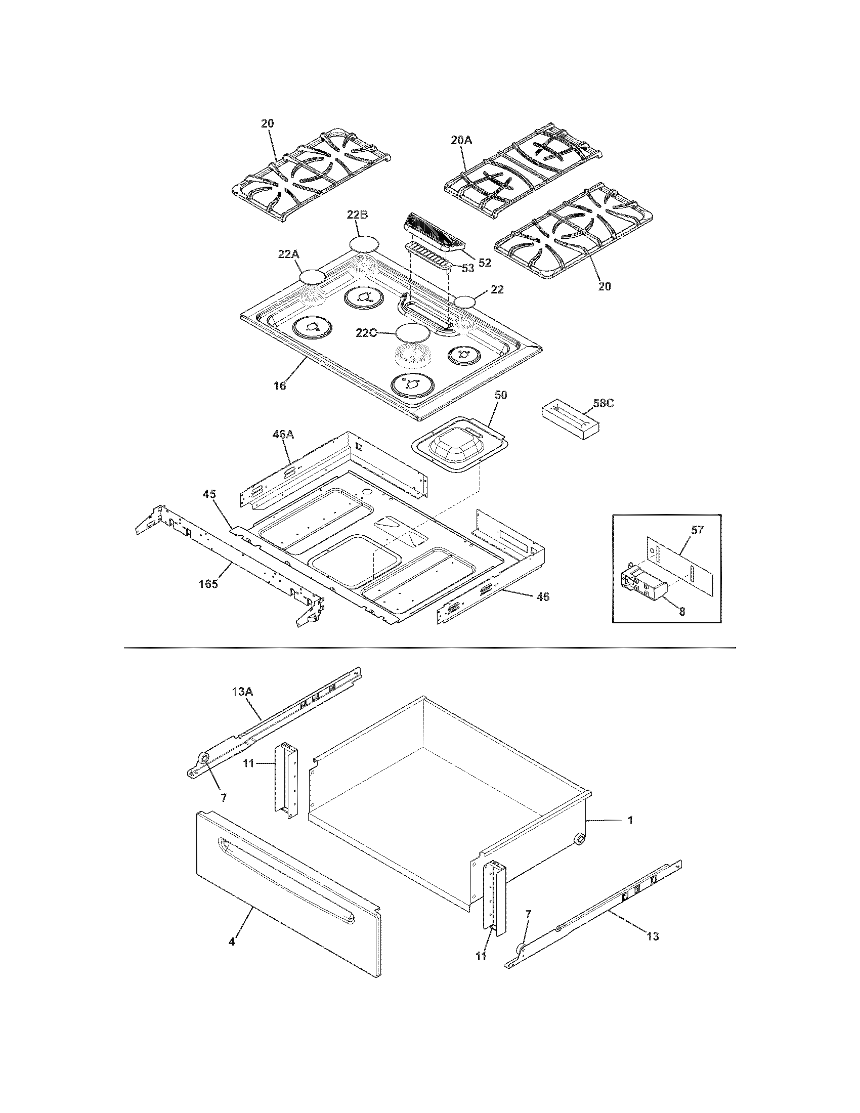 Top/drawer