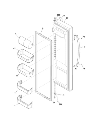 Refrigerator door