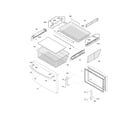 Universal/Multiflex (Frigidaire) MSBH30V7LS4 freezer drawer, baskets diagram