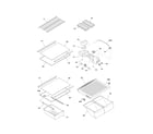 Kenmore 25361773311 shelves diagram