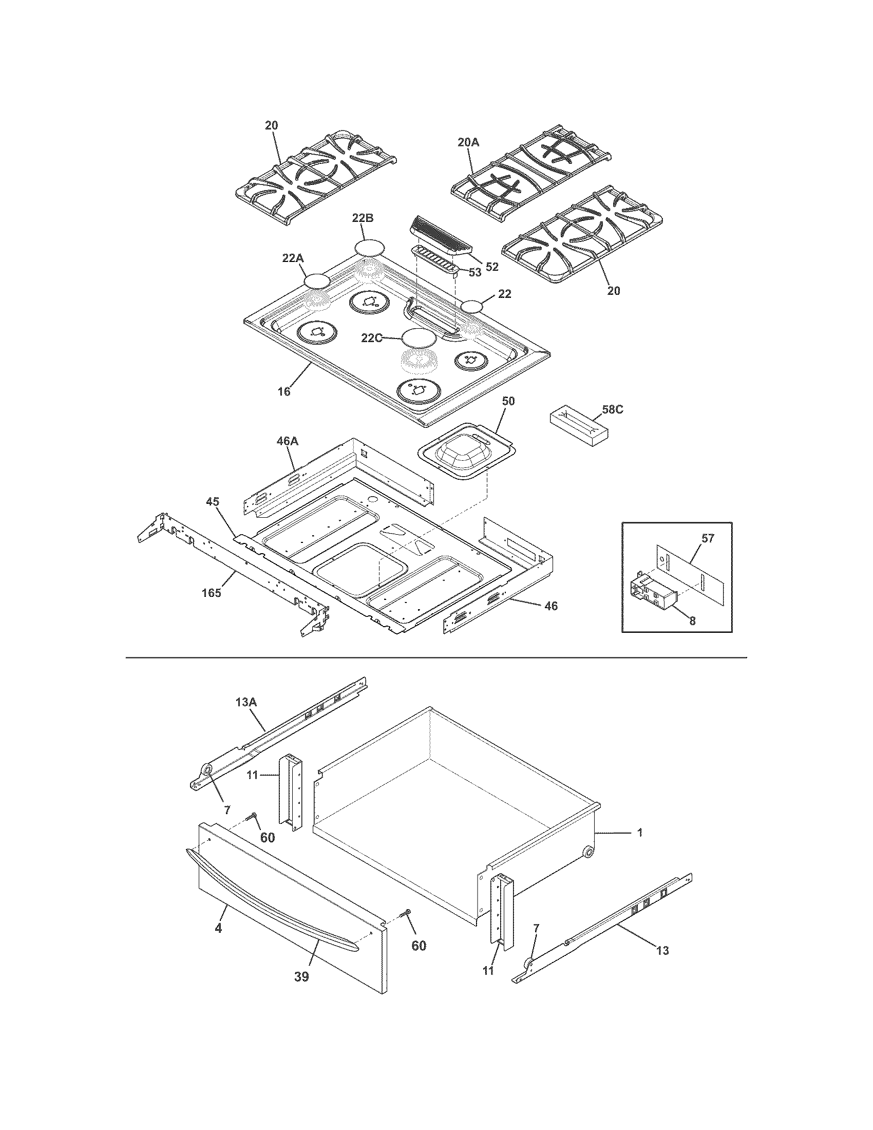 Top/drawer