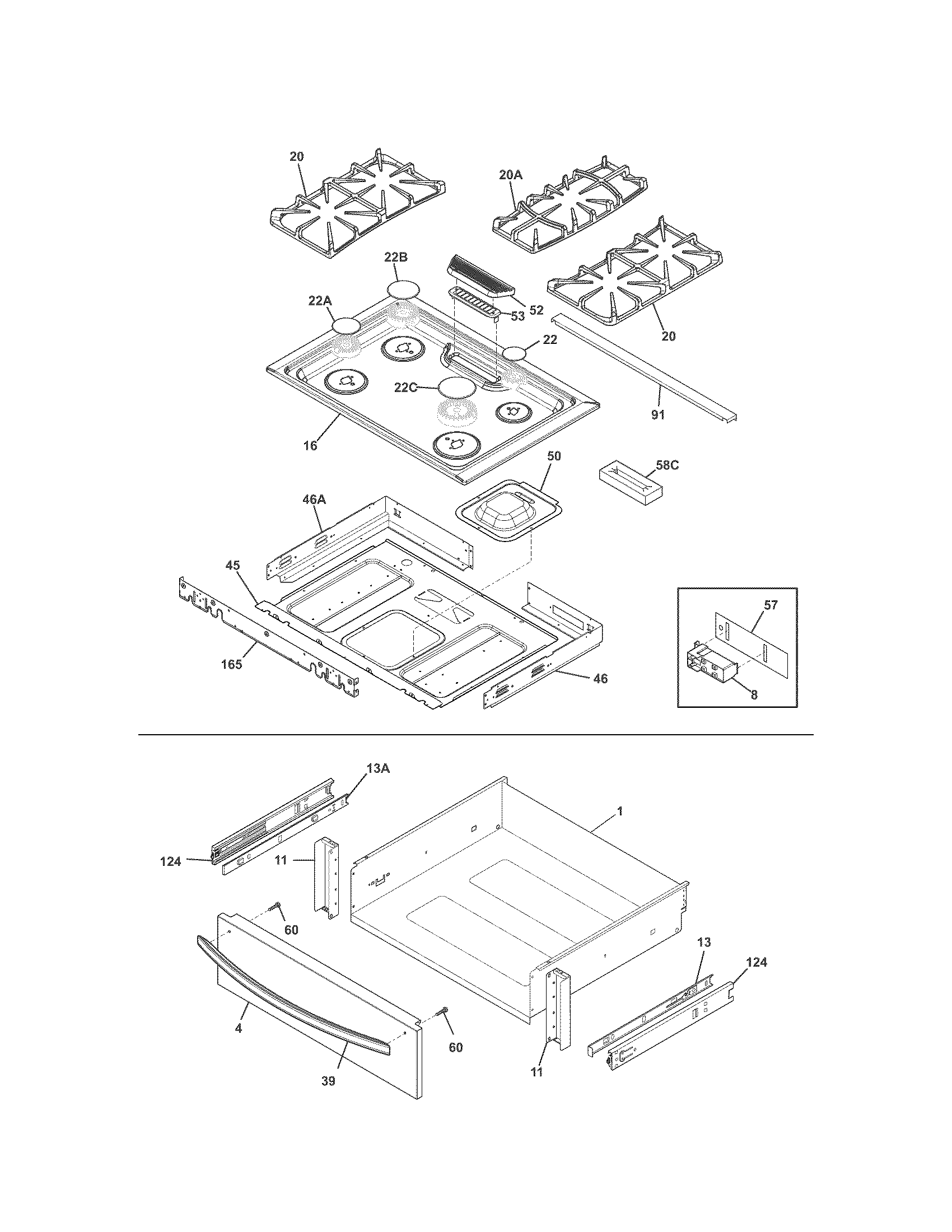 Top/drawer