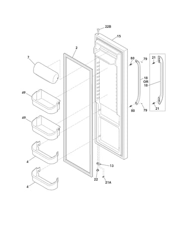 Refrigerator door