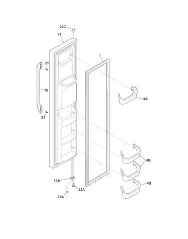 Freezer door