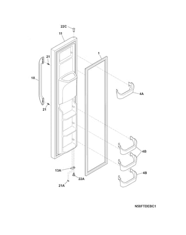 Freezer door