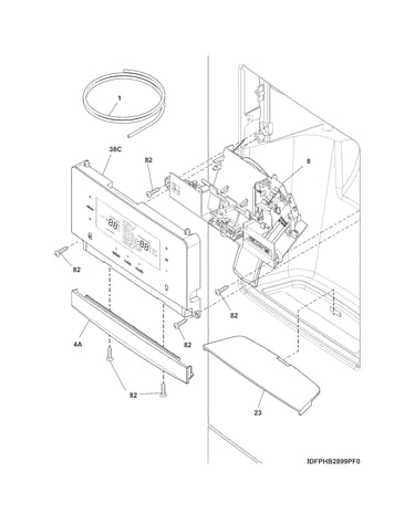 Controls & ice dispenser