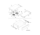 Frigidaire FGES3065PWD top/drawer diagram