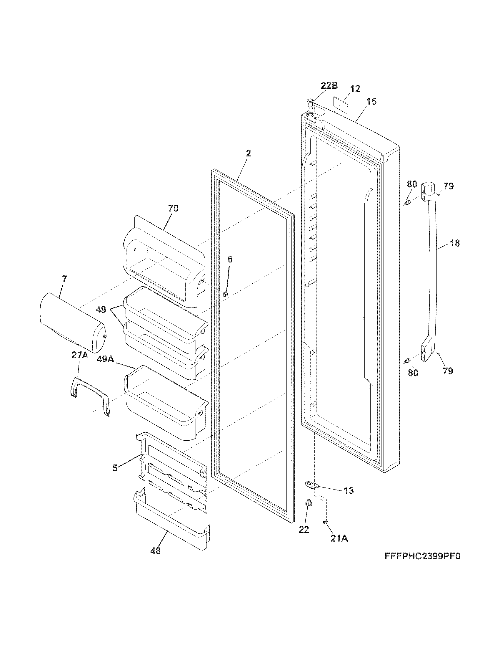 Refrigerator door