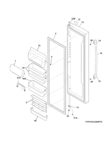 Refrigerator door