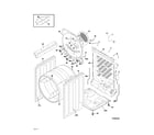 Frigidaire CFQE5100PW2 cabinet/drum diagram
