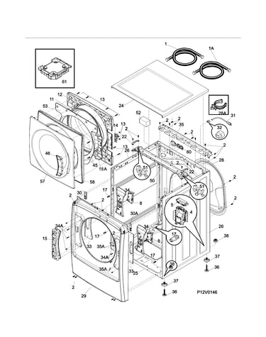 Cabinet/top panel
