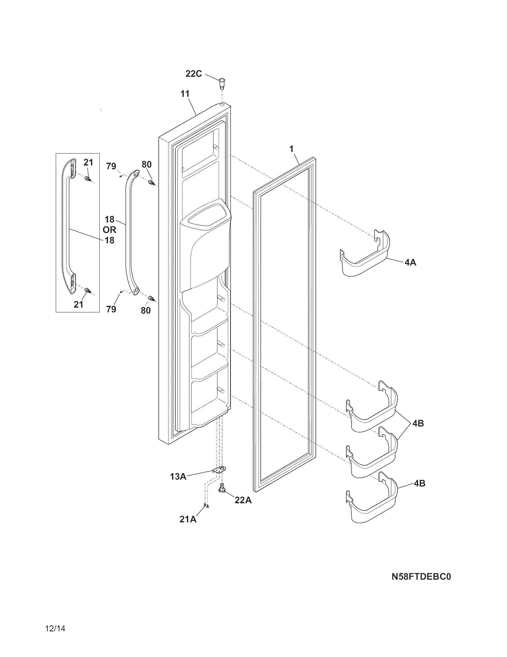 Freezer door