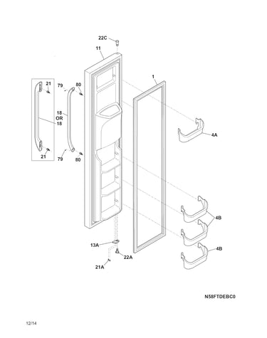 Freezer door