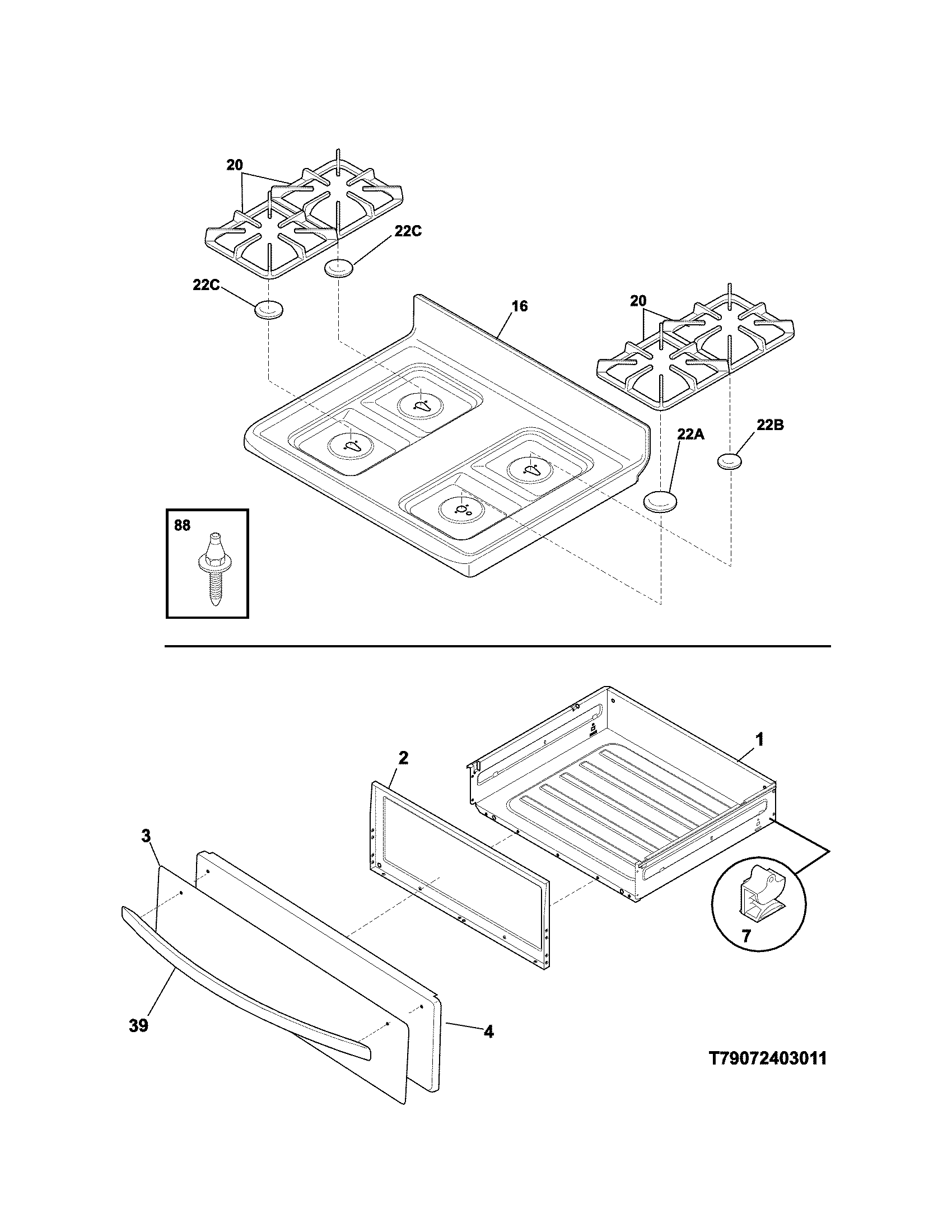 Top/drawer