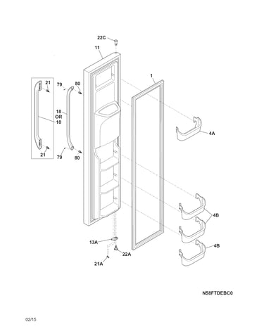 Freezer door