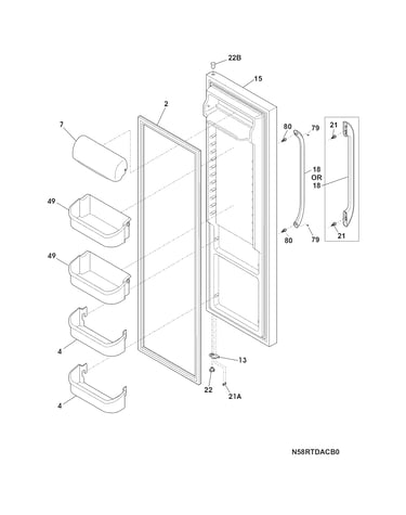 Refrigerator door