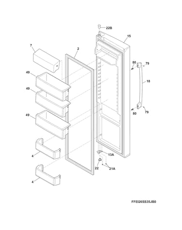Refrigerator door