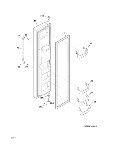 Freezer door