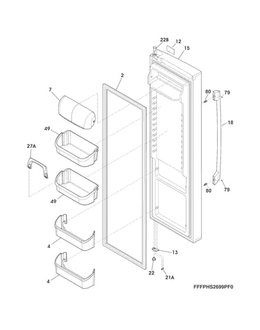 Refrigerator door