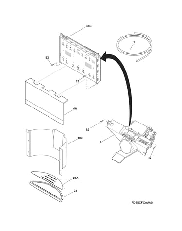 Controls & ice dispenser