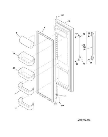 Refrigerator door