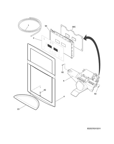 Controls & ice dispenser