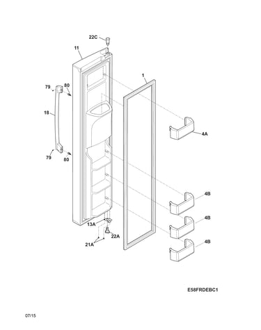 Freezer door