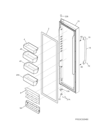 Refrigerator door