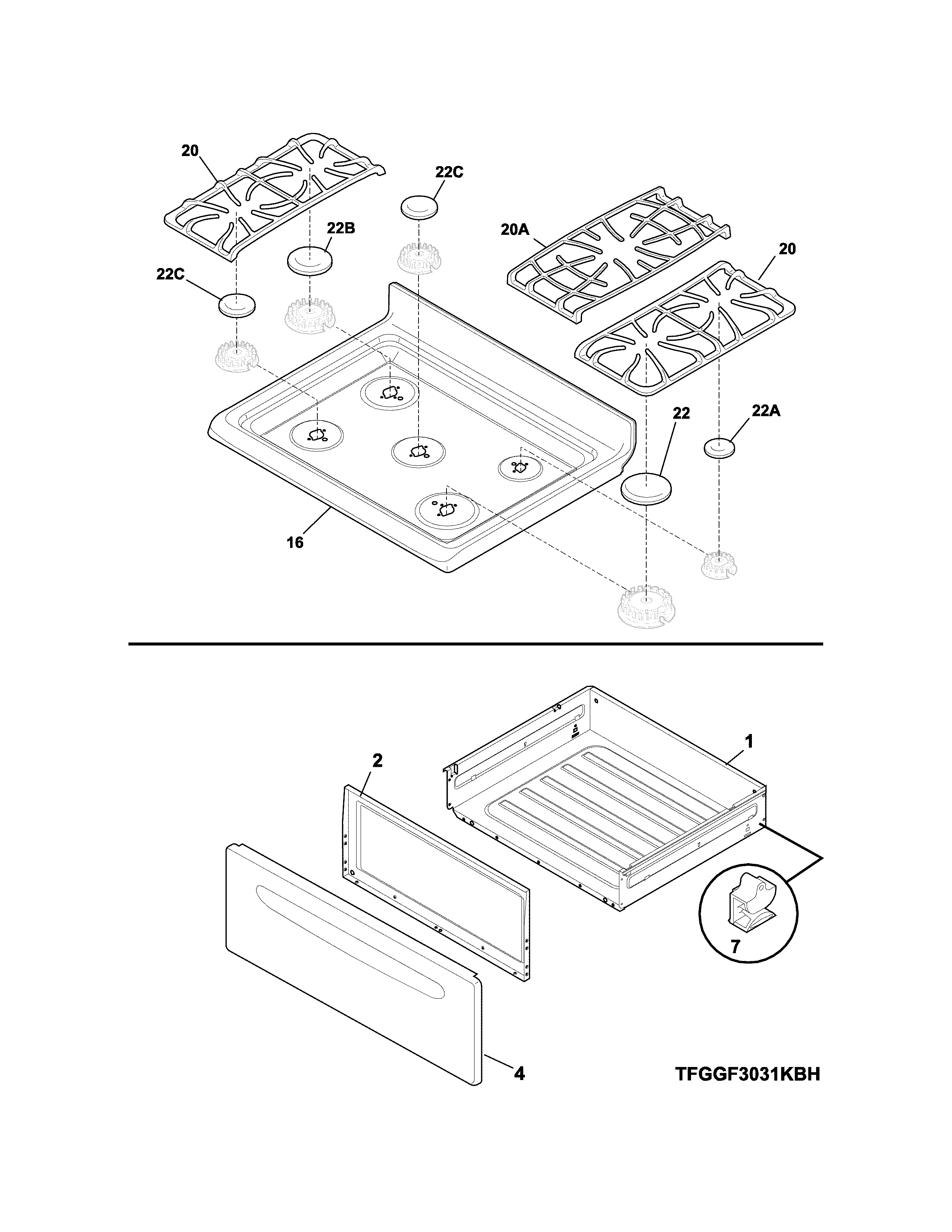 Top/drawer