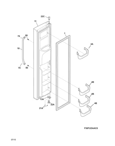 Freezer door