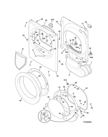 Front panel/lint filter