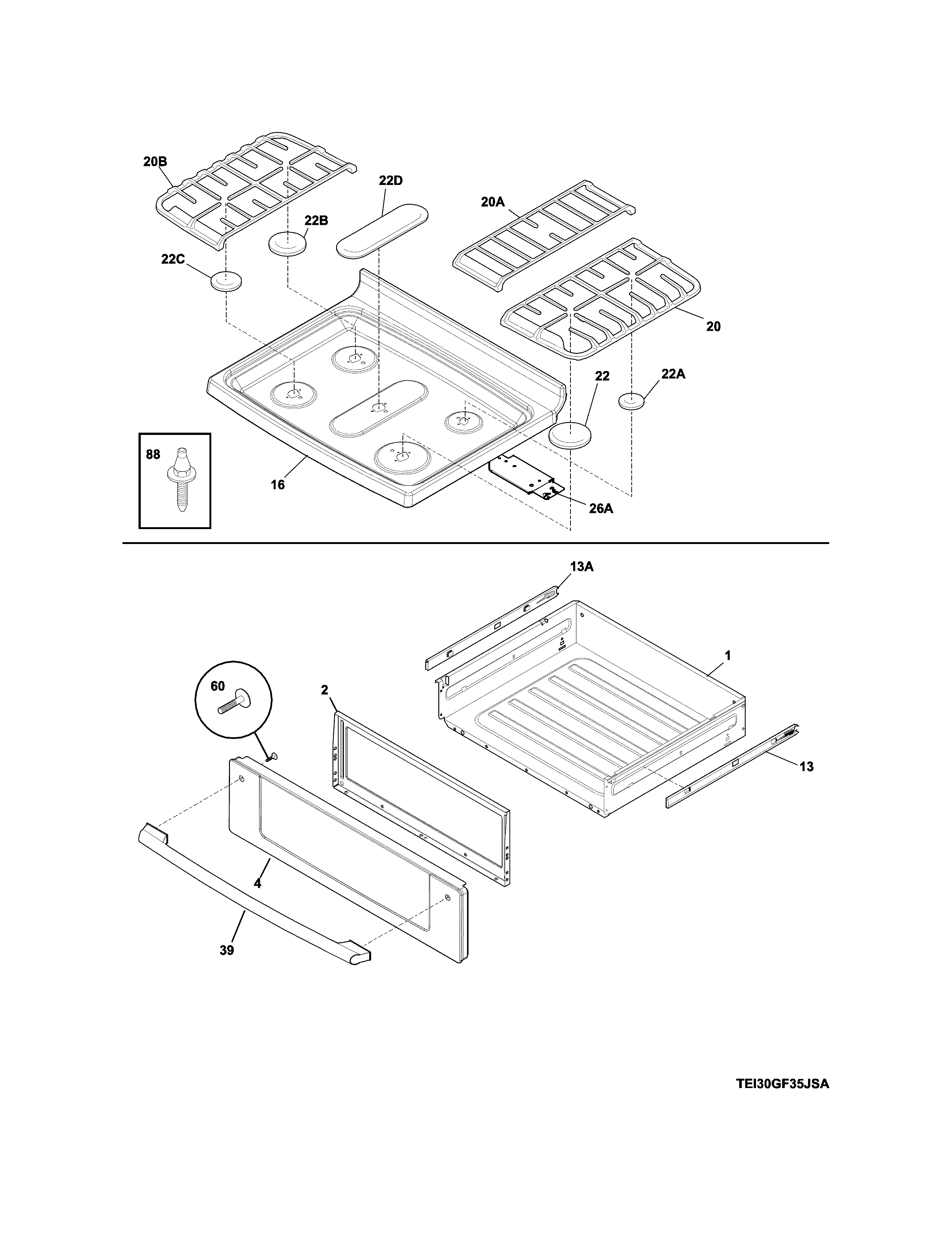 Top/drawer