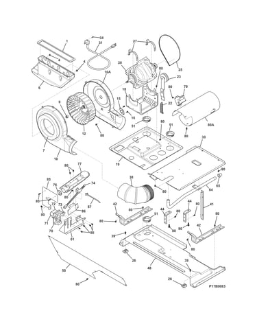 Motor/blower/belt