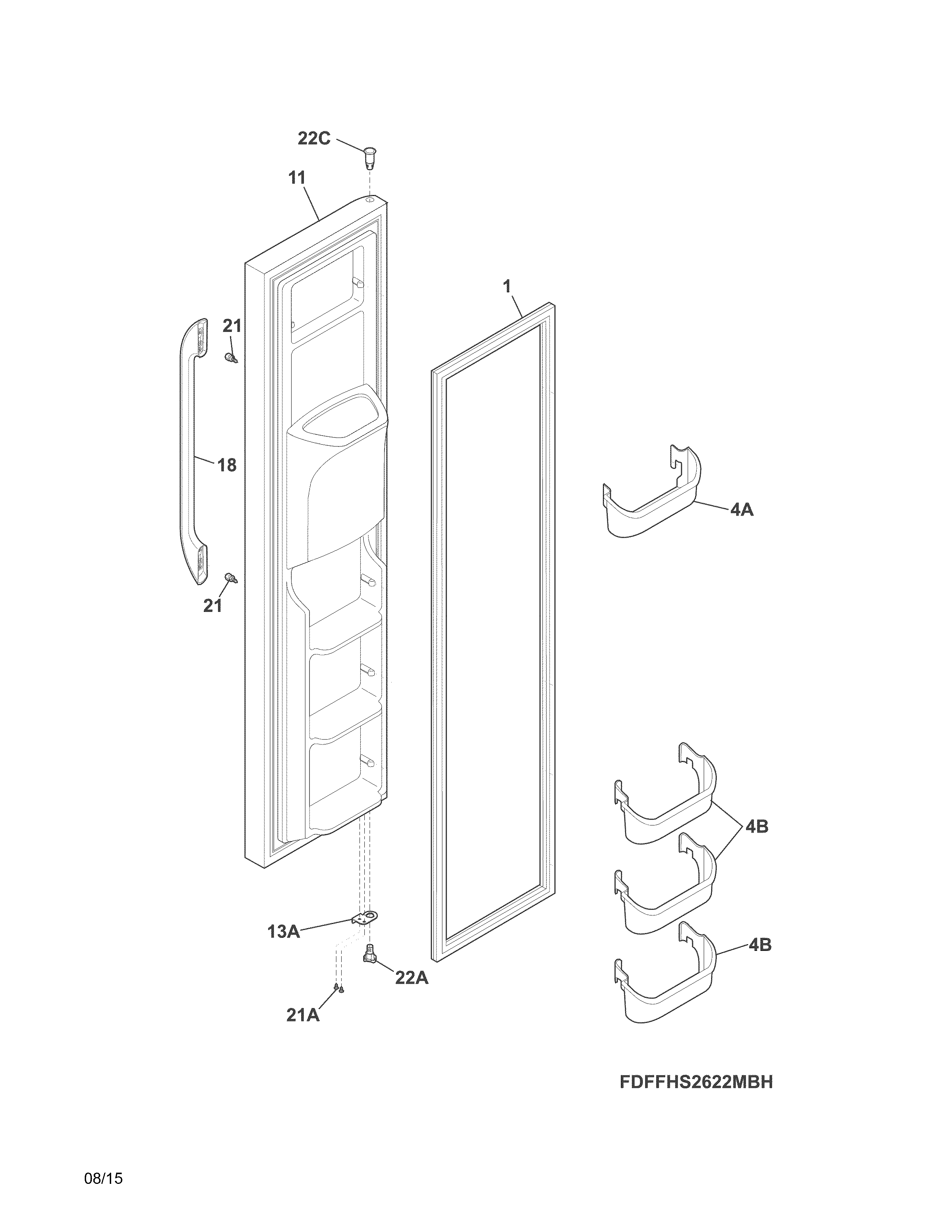 Freezer door
