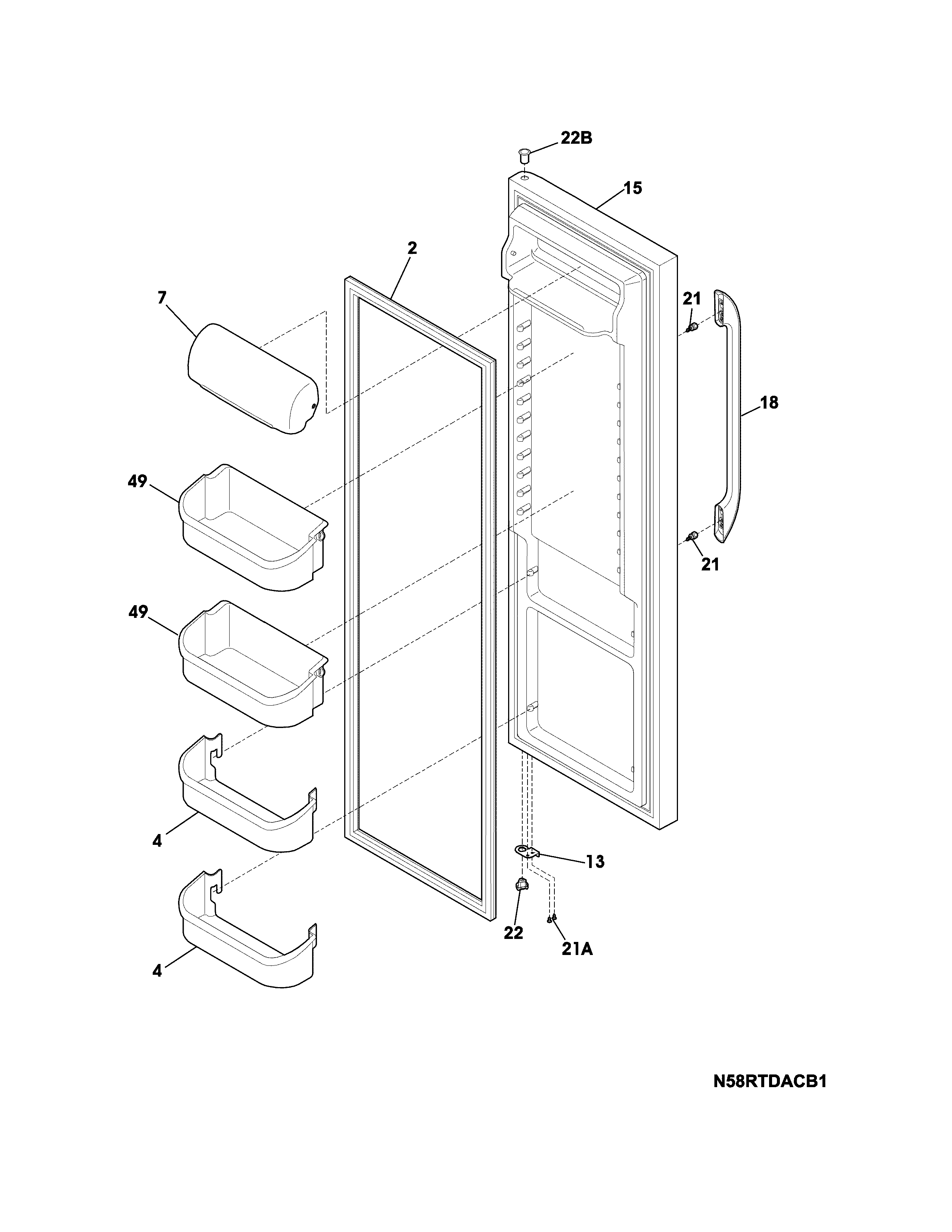 Refrigerator door