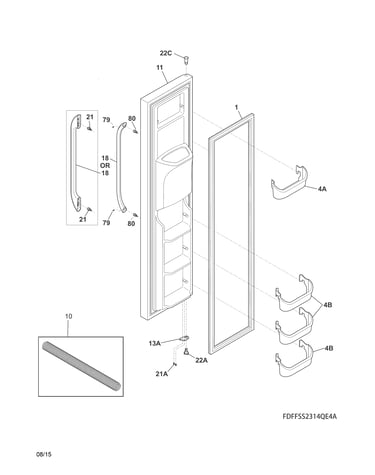 Freezer door