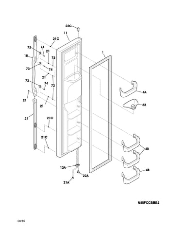 Freezer door
