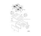 Frigidaire FFEF3005MBC top/drawer diagram