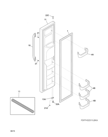 Freezer door