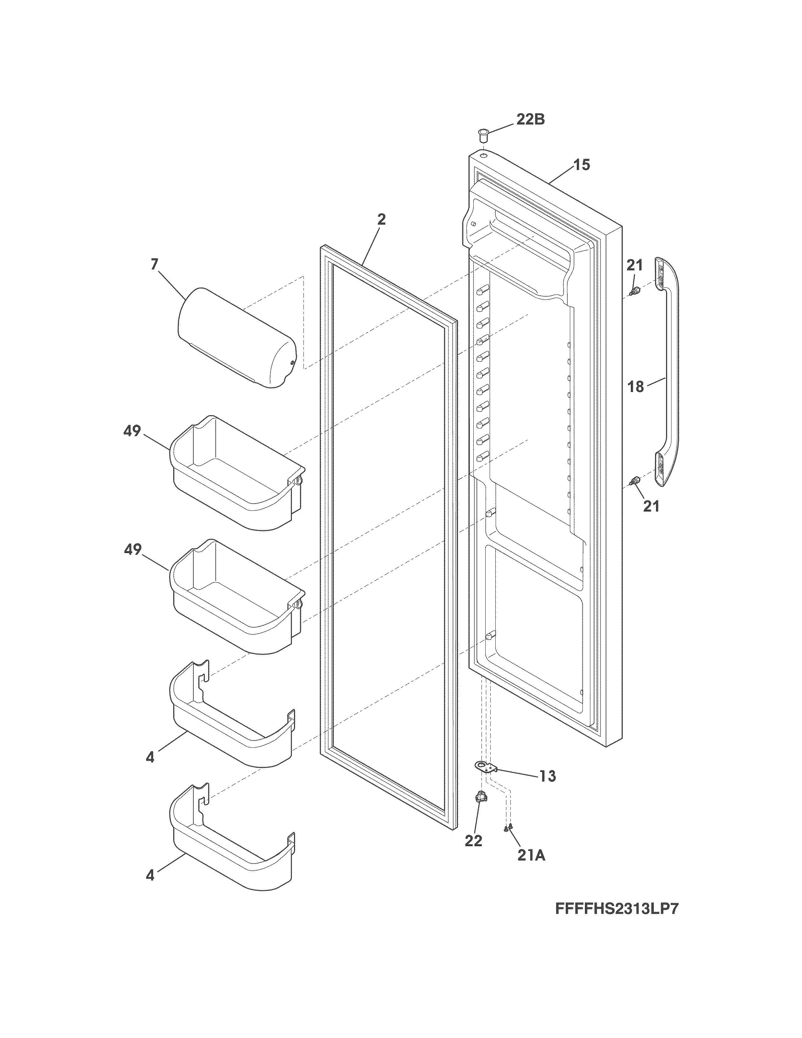 Refrigerator door