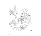 Frigidaire FFLG4033QT0 upper cabinet/drum heater diagram