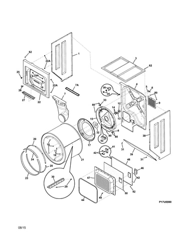 Upper cabinet/drum heater