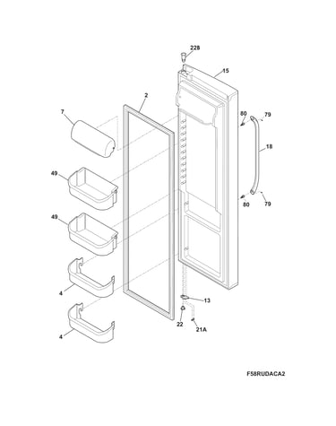 Refrigerator door