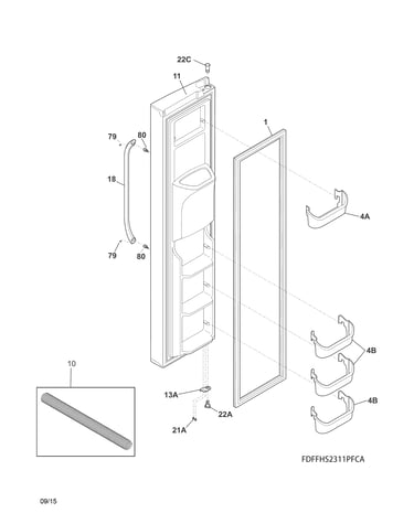 Freezer door
