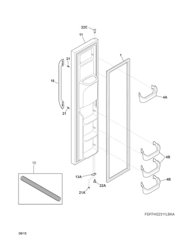 Freezer door