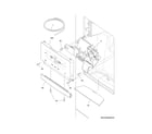 Frigidaire FGHB2866PE6A controls & ice dispenser diagram